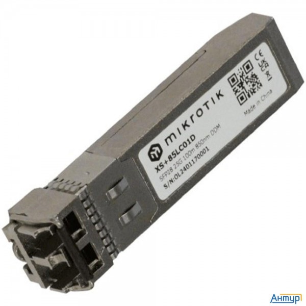 Mikrotik Xs+85lc01d Модуль Sfp+ 1.25g Sfp, 10g Sfp+ и 25g Sfp28, 100 метров, Multimode 850nm