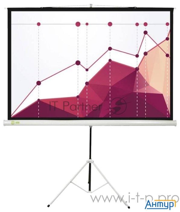 Экран Cactus 180x180см Triscreen Cs-pst-180x180 1:1 напольный рулонный белый