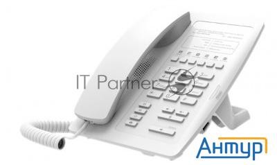 Гостиничный Ip телефон Fanvil  белый, 2 порта 10/100 Мбит, Poe, сменные панели логотипов, без диспле