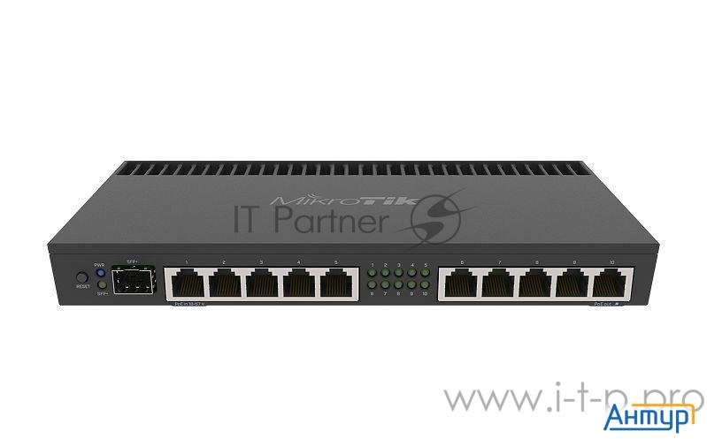 Mikrotik Rb4011igs+rm  Маршрутизатор 1.4ГГц, 4 ядра, 1gb Ram, 512mb Nand, 10x 10/100/1000 Lan, 1 Sfp