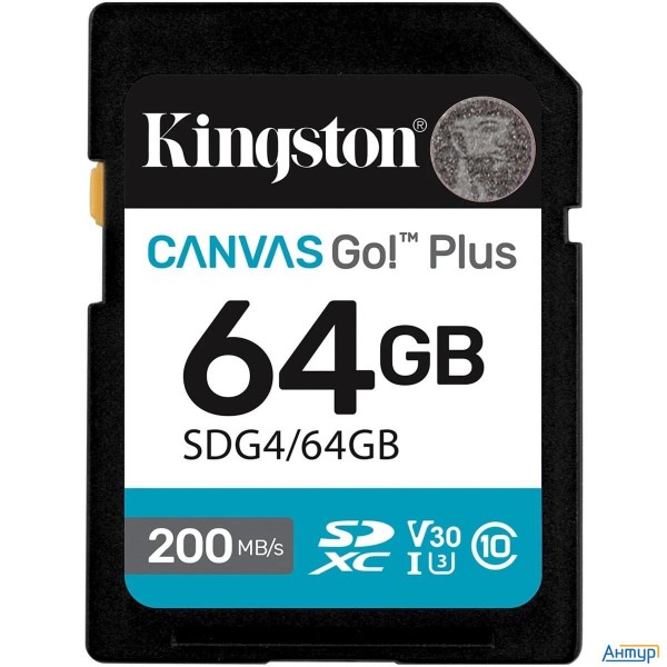 Securedigital 64gb Kingston Canvas Go Plus G4 200r V30