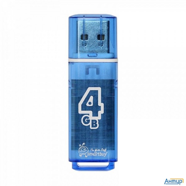 Smartbuy Usb Drive 4gb Glossy Series Blue (sb4gbgs-b)