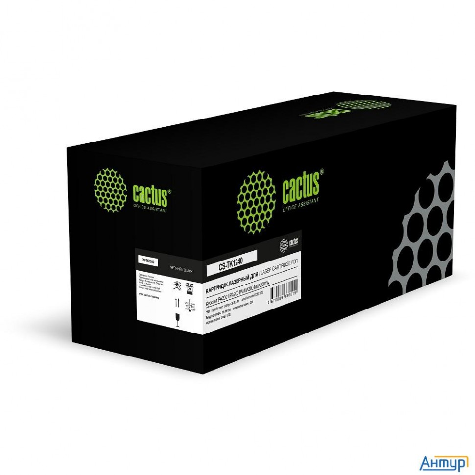 Картридж лазерный Cactus Cs-tk1240 Tk-1240 черный (1500стр.) для Kyocera Pa2001/pa2001w/ma2001/ma200