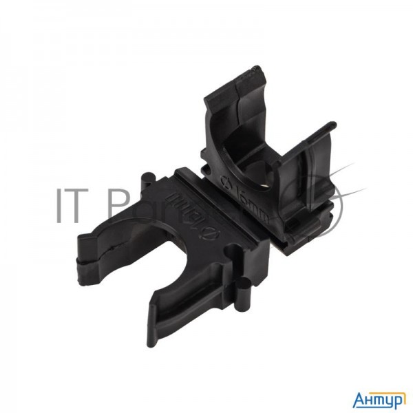 Крепеж-клипса для трубы O 16 мм черная (10 шт./уп.) Rexant