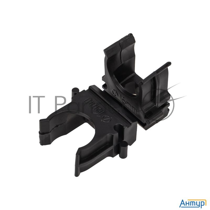 Крепеж-клипса для трубы O 16 мм черная (10 шт./уп.) Rexant