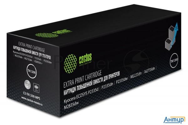 Картридж лазерный Cactus Cs-tk1200-mps черный (11000стр.) для Kyocera Ecosys P2335d/p2335dn/p2335dw