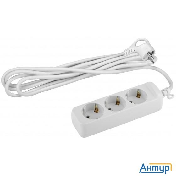 ЭРА Б0028373 Удлинитель электрический U-3e-10m-3x1 с заземлением 3 розетки 10м ПВС 3x1 мм2 16А