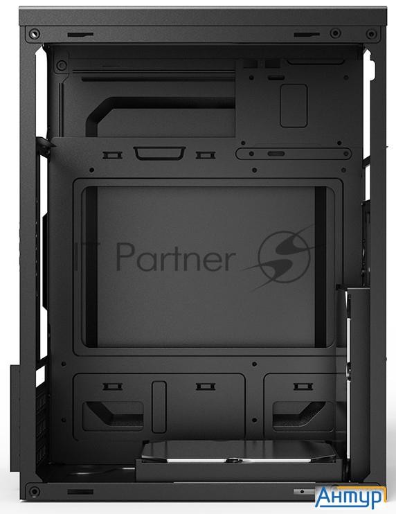 Корпус Cbr Pcc-matx-mx08-wpsu Matx Minitower Mx08, без БП, 2*usb 2.0, Hd Audio+mic, Black