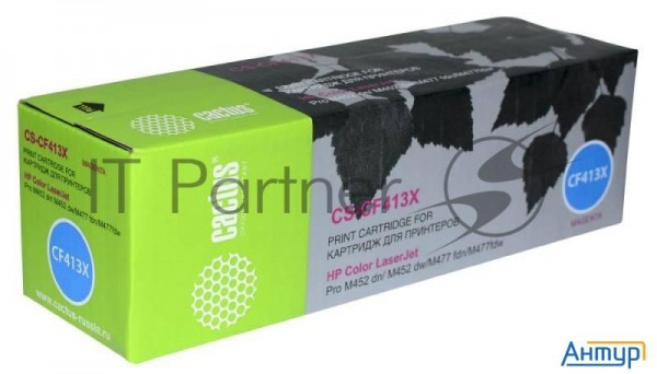 Тонер-картридж Cactus Cs-cf413x пурпурный (5000 стр.) для Hp Hp Clj Pro M452dn/m452dw/m477fdn/m477fd
