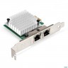 Сетевой адаптер Exegate Exe-562 (pci-e X1 V2.0, 2xrj45, Utp 10/100/1000mbps, Realtek Chipset Rtl8111