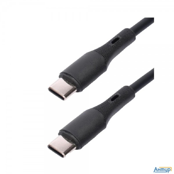 Cablexpert Кабель Usb2.0 Type-c/type-c, 3А, 65Вт, Pd/qc3.0, силиконовый, медь, 1м, черный, пакет (cc