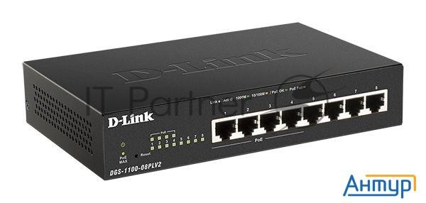 Коммутатор D-link Dgs-1100-08plv2/a1a 8g настраиваемый