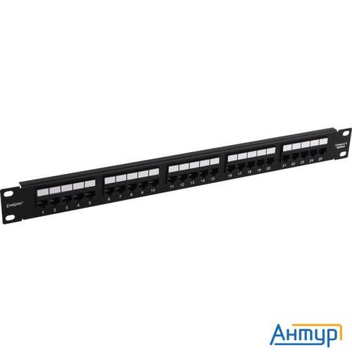 Exegate Ex281084rus Патч-панель телефонная 19", 1u 25 Port Exegate  разъём Rj-12 6p4c, Rohs, цвет че