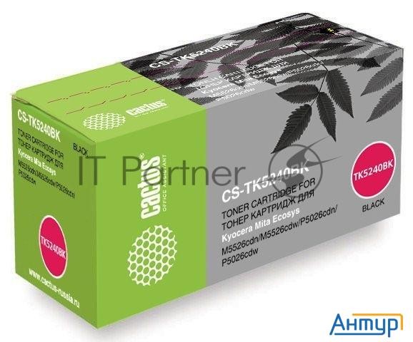 Картридж лазерный Cactus Cs-tk5240bk черный (4000стр.) для Kyocera Ecosys M5526cdn/m5526cdw/p5026cdn