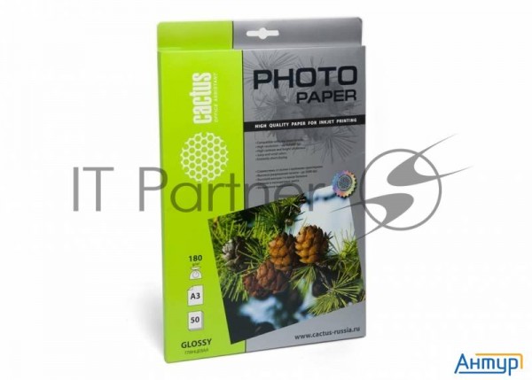 Фотобумага Cactus Cs-ga318050 глянцевая А3 180 г/м2 50 листов