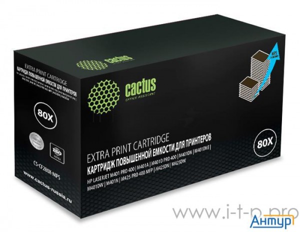 Cactus Cs-cf280x-mps Тонер Картридж черный для Hp Lj Pro 400/m401/m425 (13000 стр.)