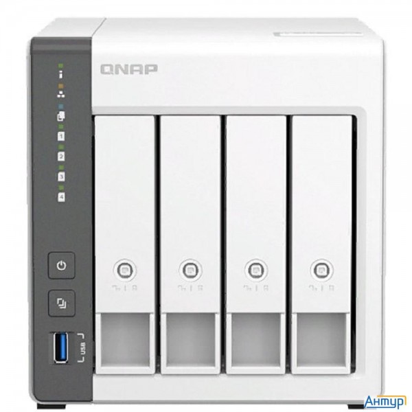 Qnap D4 (rev. C) Сетевое хранилище без дисков/ Channel Nas 4 Hdd Trays.arm 4-core Cortex-a55 2.0ghz,