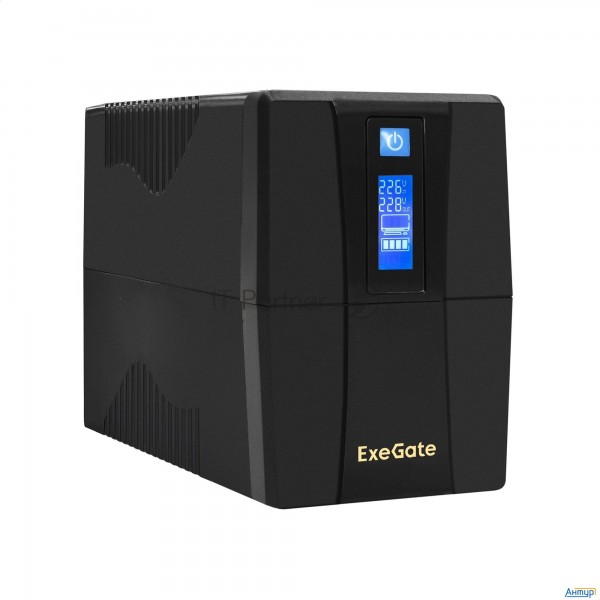 ИБП Exegate Power Smart Ulb-1000.lcd.avr.4c13 <1000va/550w, Lcd, Avr, 4*c13, Black>