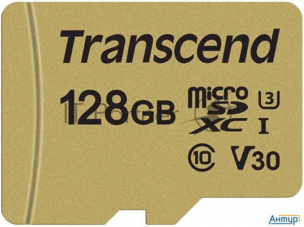 Флеш карта Microsd 128gb Transcend Microsdxc Ultimate Uhs-i U3, V30, (sd адаптер), Mlc