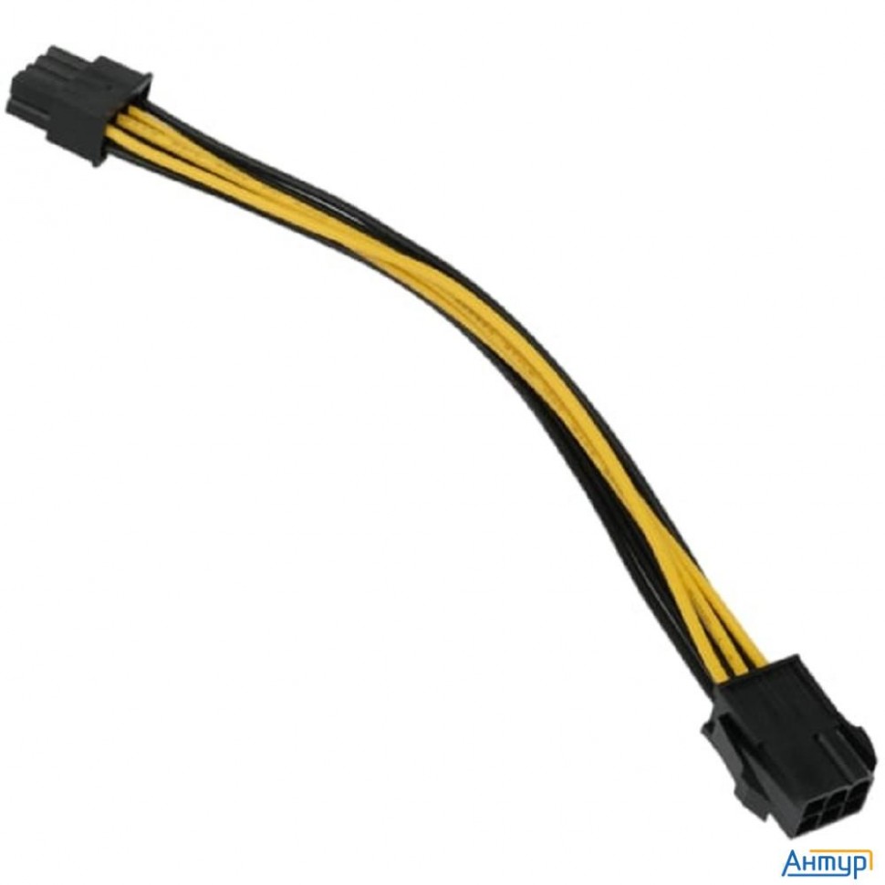 Кабель-удлинитель питания Pcie Cablexpert Pcie 6pin(f) / Pcie 8pin(m), медь, 20см, пакет (cc-psu-68-