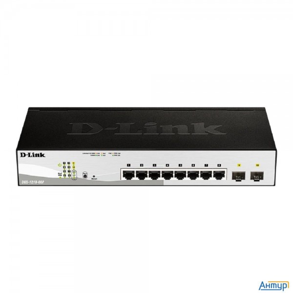 D-link Dgs-1210-08p/g3a Настраиваемый L2 коммутатор с 8 портами 10/100/1000base-t и 2 портами 1000ba