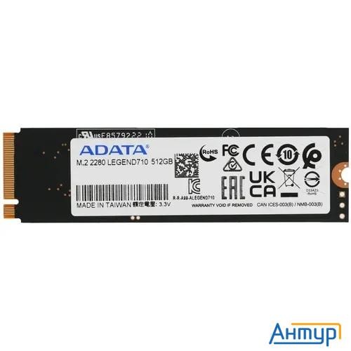 M.2 2280 512gb Adata Legend 710 Client Ssd [aleg-710-512gcs] Pcie Gen3x4 With Nvme