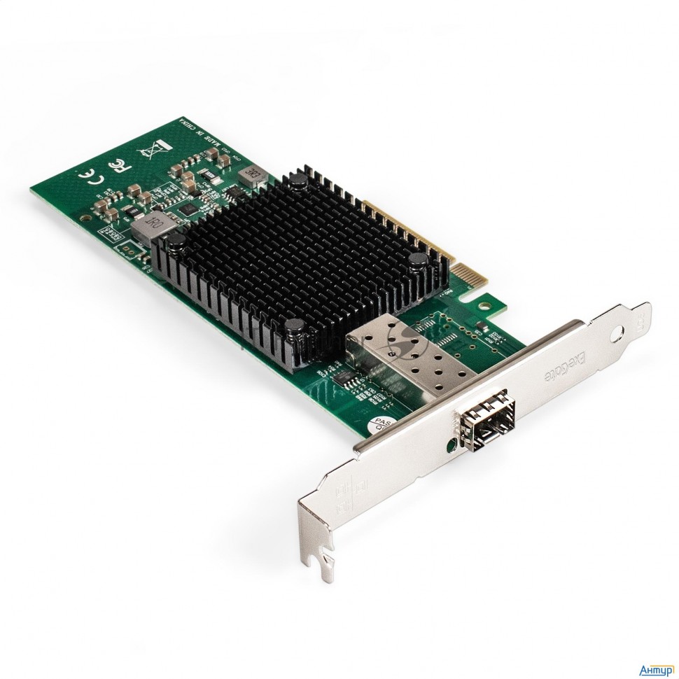 Сетевой адаптер Exegate Exe-x520-da1 (pci-e X8 V3.0, порты 1xsfp+ 10gb/s (10/5/2.5/1gb/s, 100mb/s),