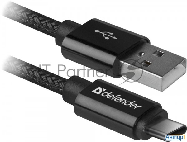 Кабель Usb2.0 To Type-c Defender 1m Black Usb09-03t 87814