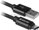 Кабель Usb2.0 To Type-c Defender 1m Black Usb09-03t 87814