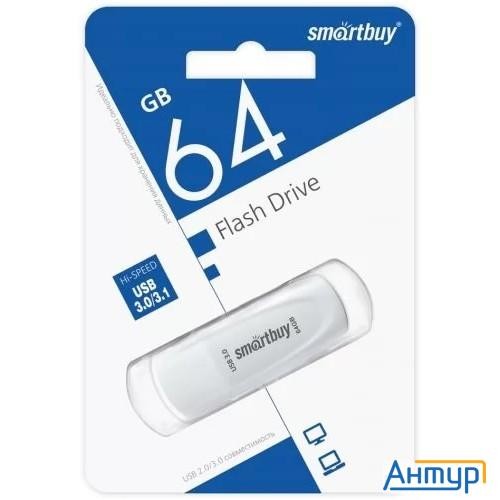 Smartbuy Usb Drive 64gb Scout White (sb064gb3scw) Ufd 3.0/3.1