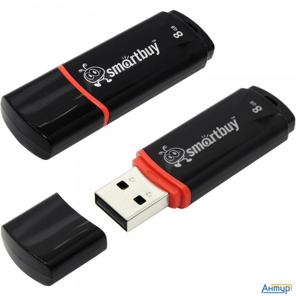 Smartbuy Usb Drive 8gb Crown Black Sb8gbcrw-k