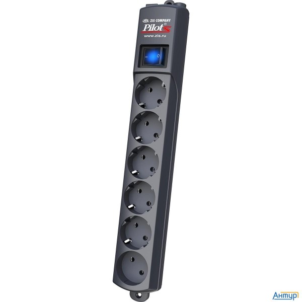 Zis Сетевой фильтр Pilot - S {5 евро, 1 росс.} 1.8 м  графит