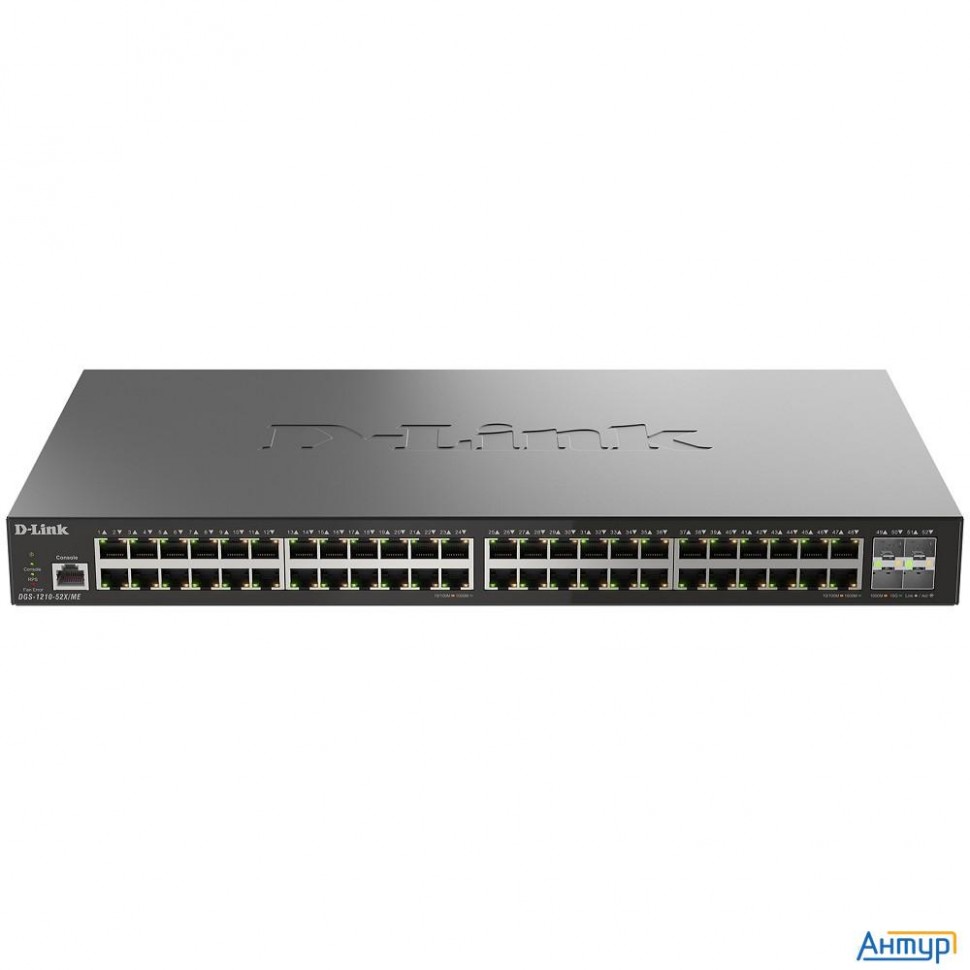 D-link Dgs-1210-52x/me/c1a Управляемый L2 коммутатор с 48 портами 10/100/1000base-t и 4 портами 10gb
