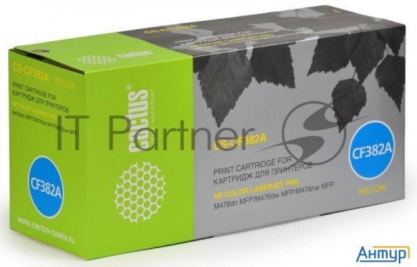 Тонер-картридж Cactus Cs-cf382a желтый (2700 стр.) для Hp Laserjet Pro M476dn, M476nw, M476dw