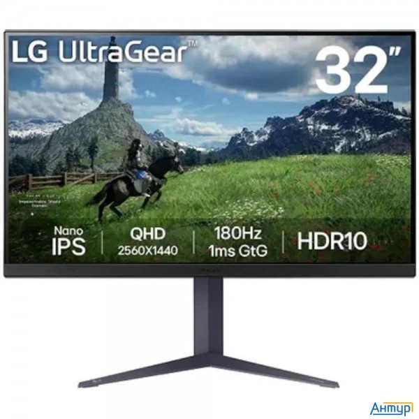 Lcd Lg 31.5" 32gs85q-b Ultragear черный {ips 2560x1440 180hz 1ms 2xhdmi Displayport Usb Pivot} [32gs