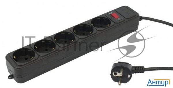 Сетевой фильтр Pc Pet Ap01006-3-bk 3м (5 розеток) черный