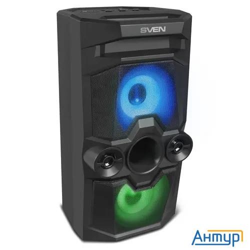 Портативная акустика 2.0 Sven Ps-650 Sv-018450 черная, 50Вт, Fm-тюнер, Usb, Microsd, Bluetooth, Led-