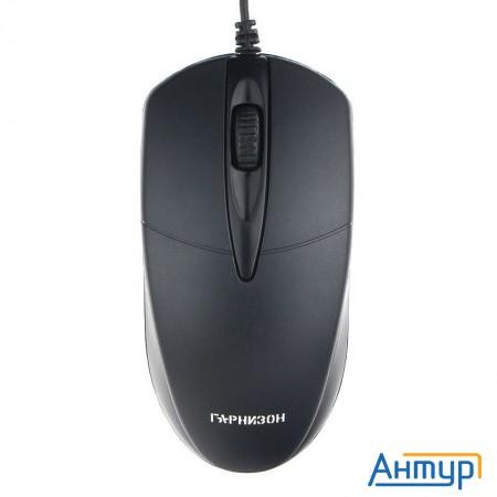 Гарнизон Мышь Gm-220xl, Usb, чип- Х, черный, 2м,1000 Dpi, 2кн.+колесо-кнопка