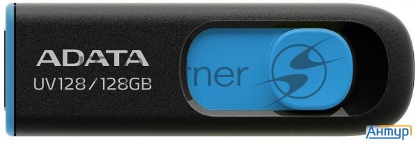 A-data Flash Drive 128gb Uv128 Auv128-128g-rbe {usb3.0, Black-blue}