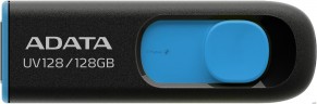 A-data Flash Drive 128gb Uv128 Auv128-128g-rbe {usb3.0, Black-blue}