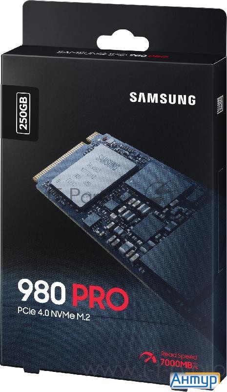 Твердотельный накопитель Samsung Ssd 250gb 980 Pro, V Nand 3 Bit Mlc, Elpis, M.2  2280  Pcie Gen 4.0