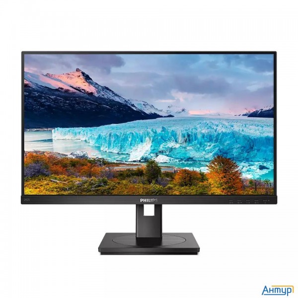 Lcd Philips 23.8" 242s1ae черный с поворотом экрана {ips 1920x1080 75hz 4ms 178/178 250cd Dvi Hdmi1.