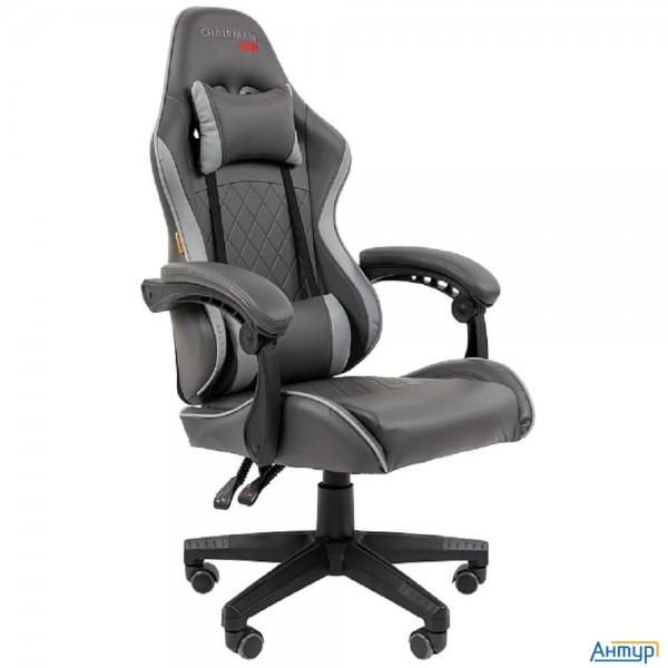 Офисное кресло Chairman Ch28 экокожа, черно-серый (7162899)