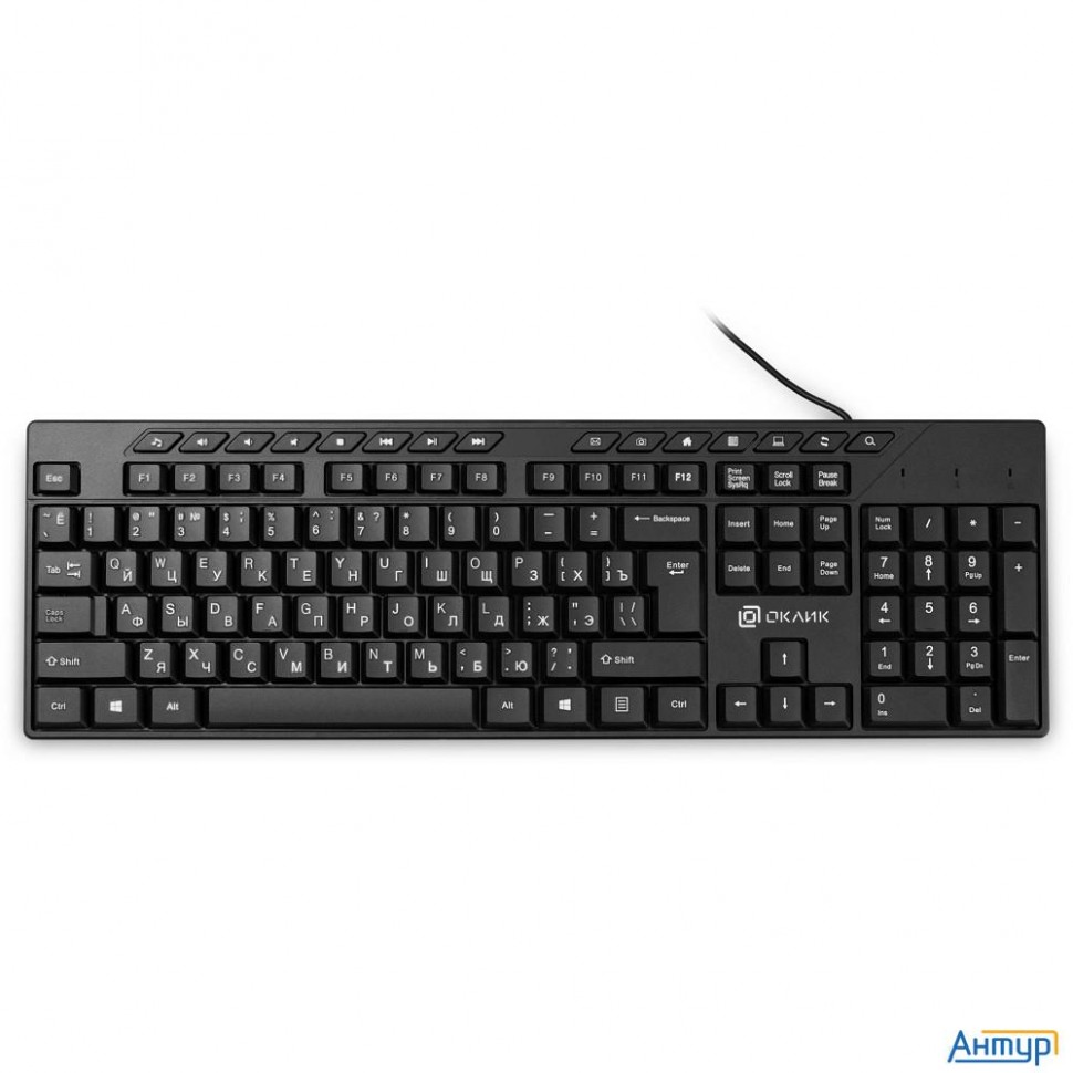 Клавиатура Oklick 125m черный Usb [1678108]
