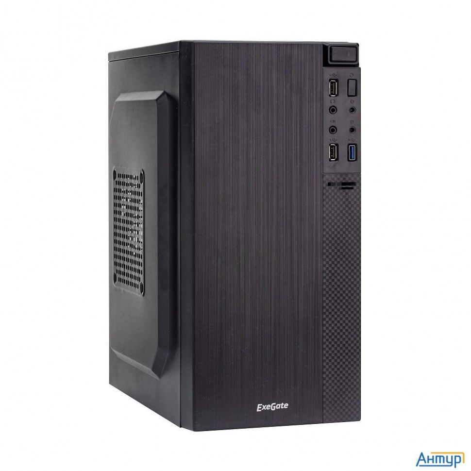 Exegate Ex277806rus Корпус Minitower Baa-104u Black, Matx, <aaa450, 80mm>, 2*usb+1*usb3.0, Audio