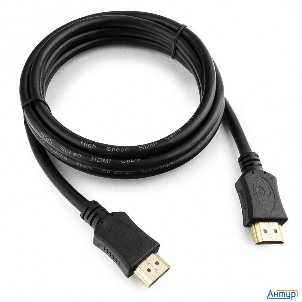 Кабель Hdmi Cablexpert 19m/19m, V2.0, серия Light, позол.контакты, экран, 1.5м, черный, пакет (cc-hd