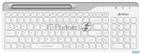 Клавиатура A4tech Fstyler Fbk25 белый/серый Usb беспроводная Bt/radio Slim Multimedia
