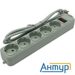 Exegate Ex221173rus Сетевой фильтр Exegate Sp-5-1.8g (5 розеток, 1.8м, евровилка, серый)