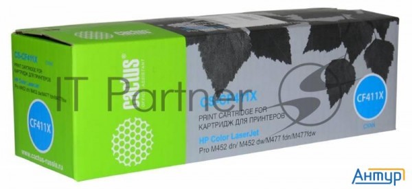 Тонер-картридж Cactus Cs-cf411x голубой (5000 стр.) для Hp Hp Clj Pro M452dn/ M452dw/m477fdn/m477fdw