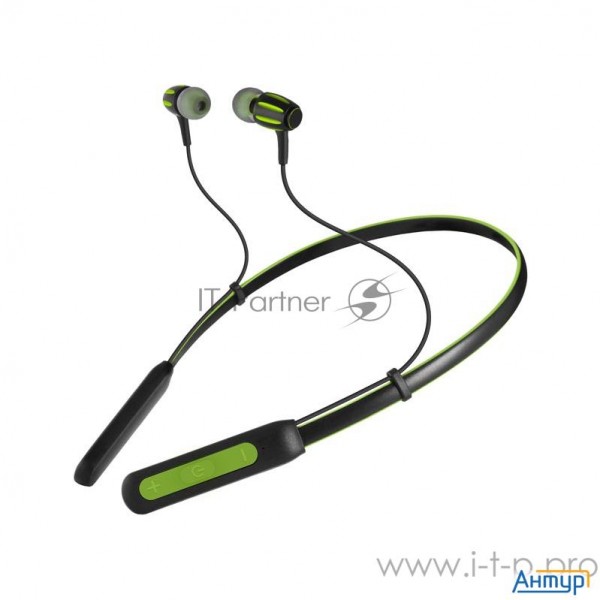 Беспроводные внутриканальные наушники с микрофоном Sven E 235b, черный зеленый  Bluetooth  Беспровод